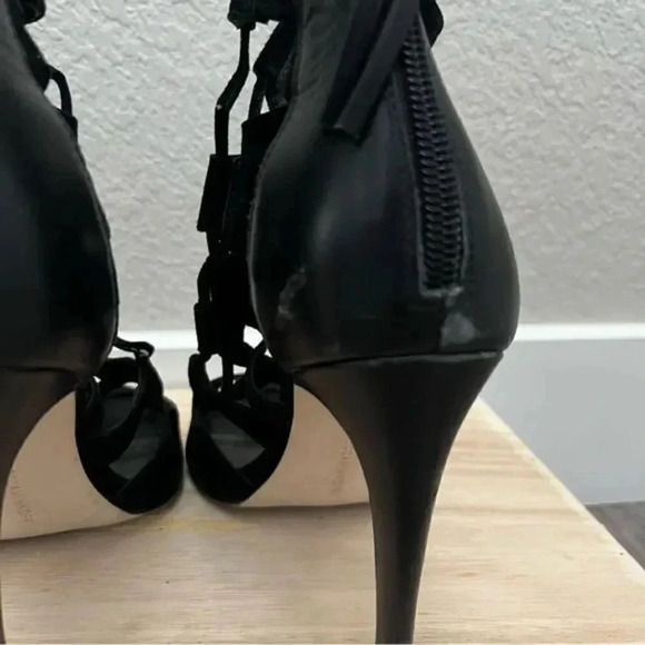 Rebecca Minkoff Black Roxie Caged Stiletto Heels 7 - Picture 9 of 9